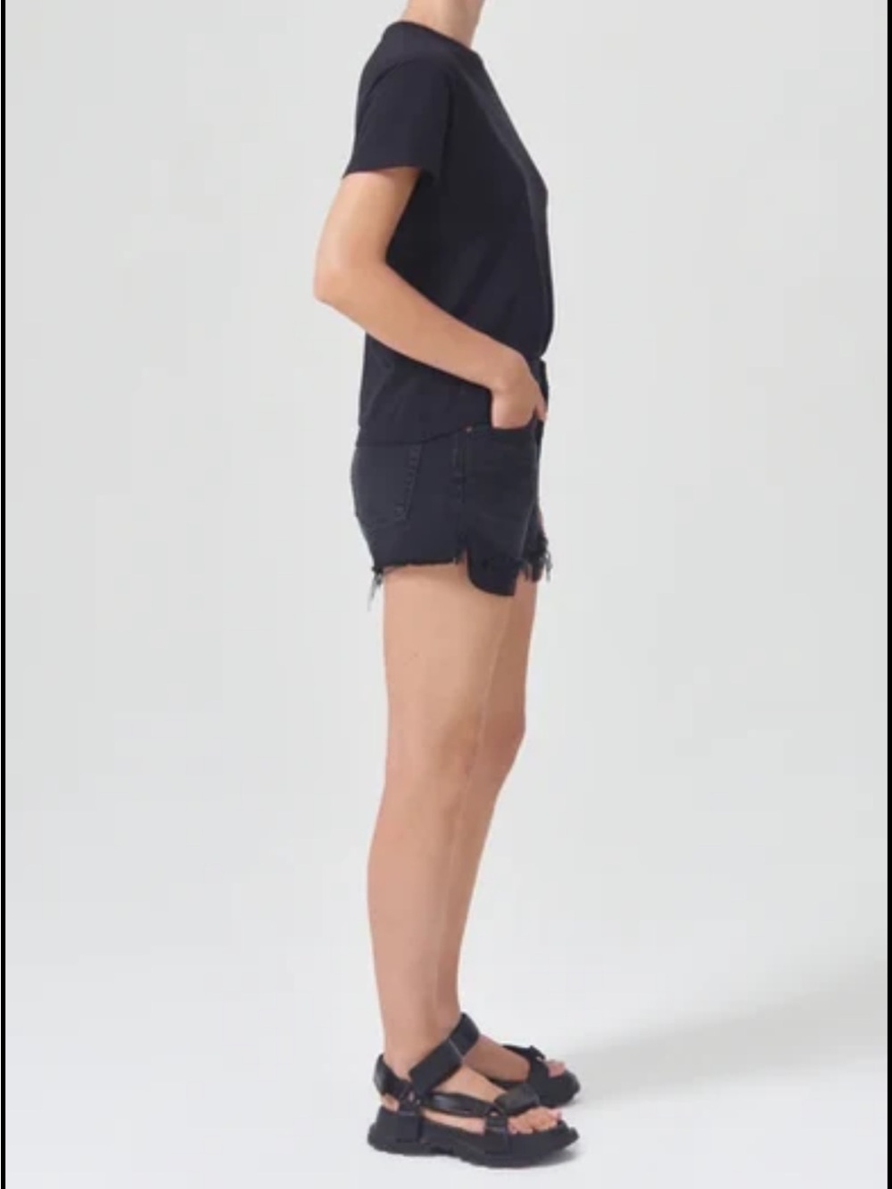 AGOLDE Parker Vintage Cut Off Short Exposed Pockets in Trance Size 28 NWT 168 - Picture 4 of 7